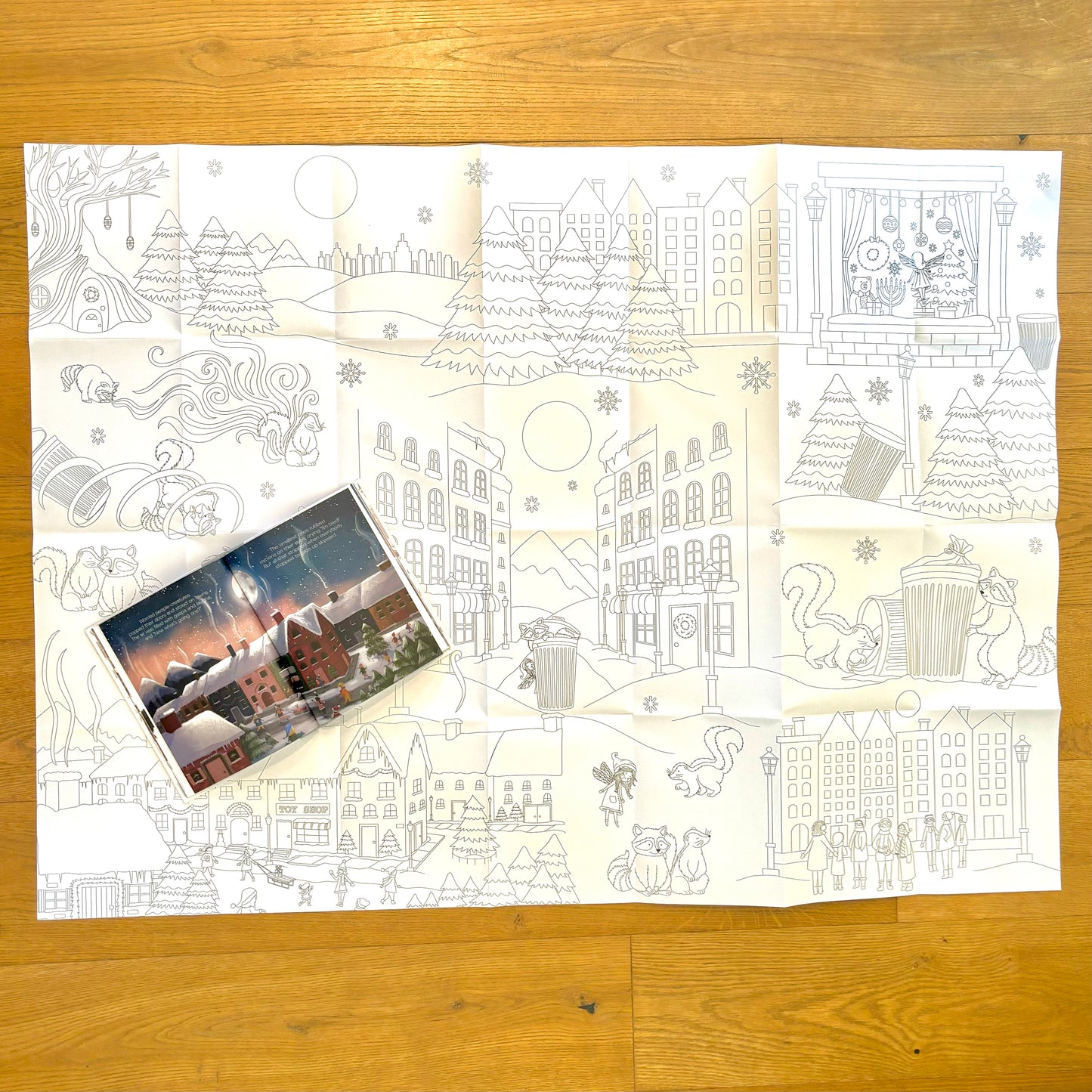 Giant Coloring Poster – Under the Cold Moon (December)