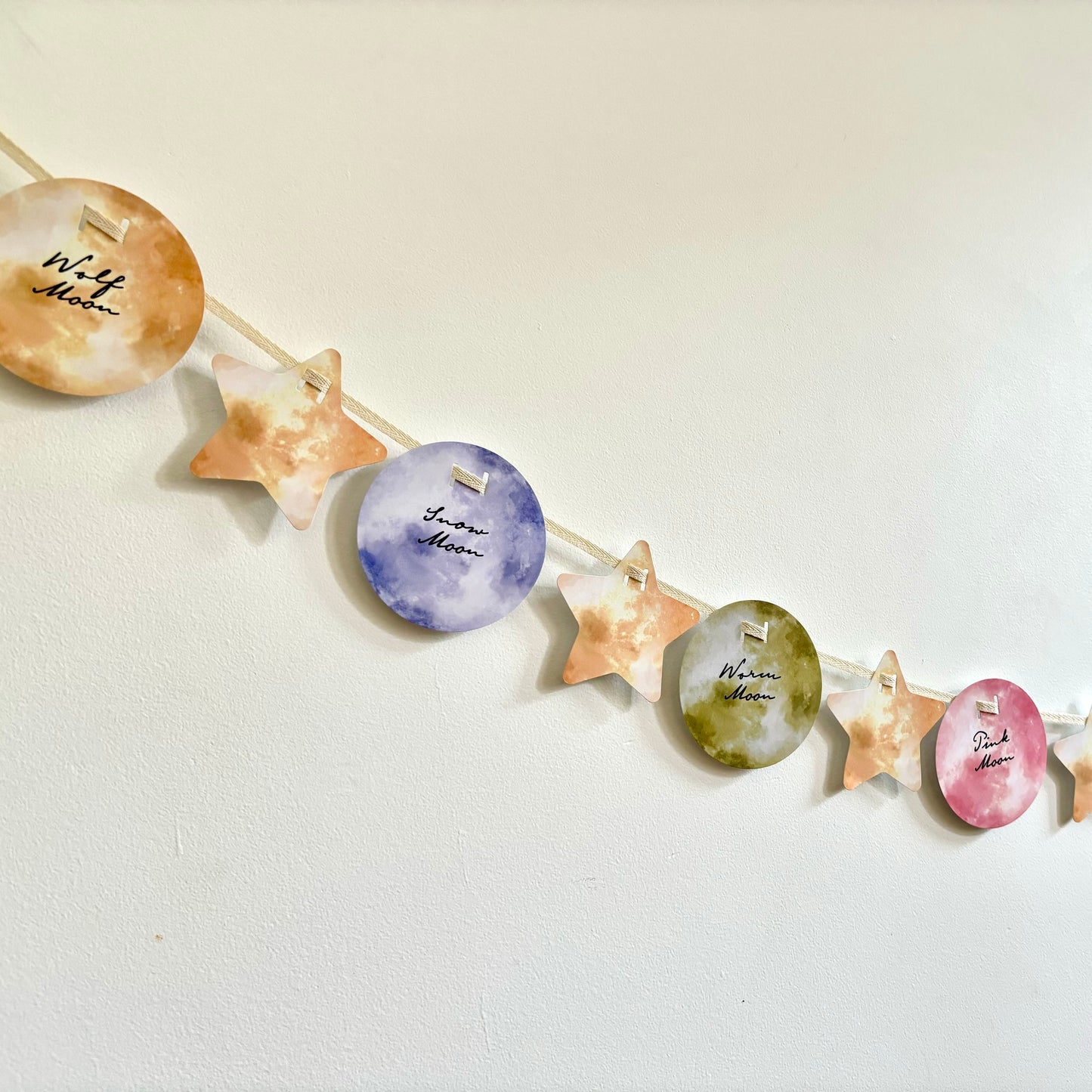Moon & Stars Garland in Cotton Trinket Bag