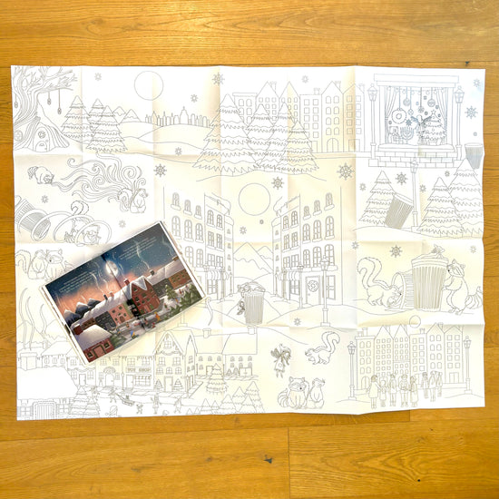 Giant Coloring Poster – Under the Cold Moon (December)