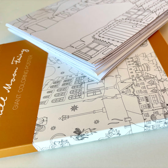 Giant Coloring Poster – Under the Cold Moon (December)