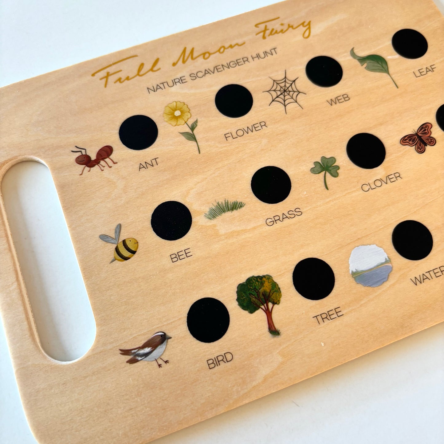 Wooden Nature Scavenger Hunt Board
